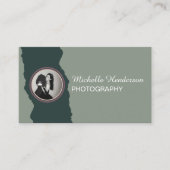 Minimalist Green 1 Photo Bedrijfsnaam Visitekaartje (Voorkant)