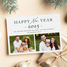 Minimalist Green 2025 Gelukkig Nieuwjaar 2 Foto