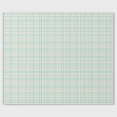 Minimalist Green & Blue Grid PatternWrapping Paper Cadeaupapier (Vlak)