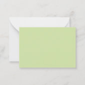 Minimalist Green Border Monogram Note Card Notitiekaartje (Achterkant)