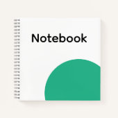 Minimalist Green Circle Notebook  Notitieboek (Voorkant)