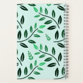 Minimalist Green Foliage Journal Botanical Nature Notitieboek (Achterkant)