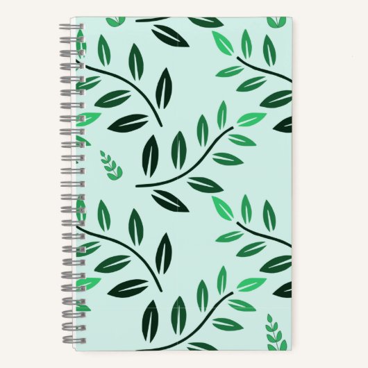 Minimalist Green Foliage Journal Botanical Nature Notitieboek (Voorkant)