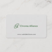 Minimalist Green Gray Clean Modern Managers Visitekaartje (Achterkant)