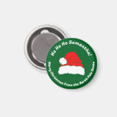 Minimalist Green Ho ho ho Santa Merry Christmas Magneet (Voorkant / Achterkant)