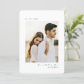 Minimalist Green Insta Photo Film Simple Wedding Save The Date (Staand voorkant)