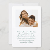 Minimalist Green Insta Photo Film Simple Wedding Save The Date (Achterkant)