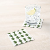 Minimalist Green Leaf Botanical Paper Plate Kartonnen Onderzetters (Insitu)