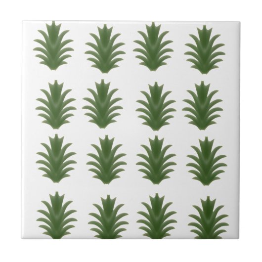Minimalist Green Leaf Botanical Paper Plate Tegeltje (Voorkant)