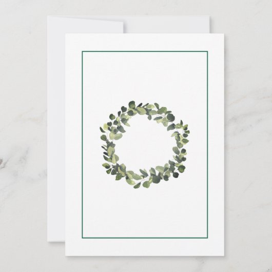 Minimalist|Green Peace on Earth Christmas Card Kaart (Achterkant)