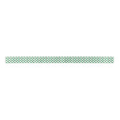 Minimalist Green Split Heart Pattern Satijnen Lint (Voorkant)