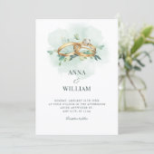 Minimalist green wedding ring  kaart (Staand voorkant)