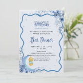 Minimalist Greenery Moon Ramadan Iftar Invitation Kaart (Staand voorkant)