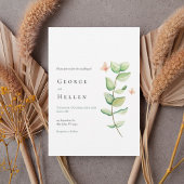 Minimalist Greenery Wedding Invitation Kaart