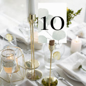 Minimalist Greenery Wedding Table Number Card Kaart
