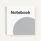 Minimalist Grey Circle Notebook Notitieboek (Voorkant)