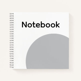 Minimalist Grey Circle Notebook Notitieboek
