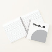 Minimalist Grey Circle Notebook Notitieboek (Binnen)