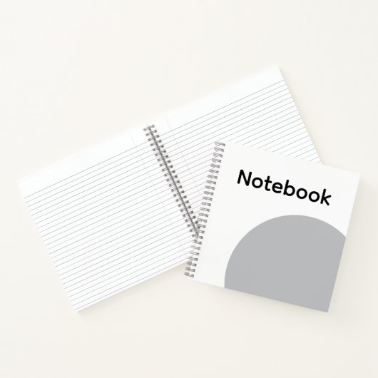 Minimalist Grey Circle Notebook Notitieboek (Binnen)