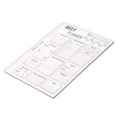 Minimalist Grey Daily Planner - naam Notitieblok (Schuin)