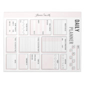 Minimalist Grey Daily Planner - naam Notitieblok (Voorkant)