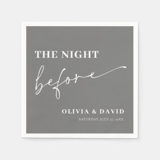 Minimalist Grey de avond voor repetitie diner Servet