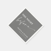 Minimalist Grey de avond voor repetitie diner Servet (Hoek)