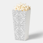 Minimalist Grey Floral Pattern Bedankdoosjes (Popped)