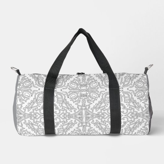 Minimalist Grey Floral Pattern Plunjezak (Voorkant)