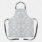 Minimalist Grey Floral Pattern Schort (Voorkant)