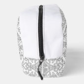 Minimalist Grey Floral Pattern Toilettasje (Rechts)