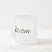 Minimalist Groom Frosted Glass Mug Matglas Koffiemok (Voorkant links)