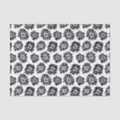 Minimalist Groovy Black and White Daisy Flowers Tissuepapier (Voorkant)