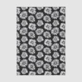 Minimalist Groovy Black and White Daisy Pattern Tissuepapier (Voorkant)