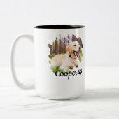 Minimalist Grunge Coffee Mug – Modern Cool Design Tweekleurige Koffiemok (Links)