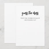 Minimalist Guess The Dress Vrijgezellenfeest Game  Kaart (Voorkant / Achterkant)