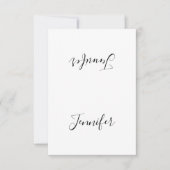 Minimalist Guest Name Table Card Place Card (Voorkant)