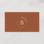 Minimalist Haarstylist Hand getrokken Floral Botan Visitekaartje (Achterkant)