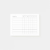 Minimalist Habits Tracker Post-it® Notes (Voorkant)