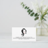 Minimalist Hair Stylist Visitekaartje (Staand voorkant)