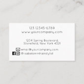 Minimalist Hair Stylist Visitekaartje (Achterkant)