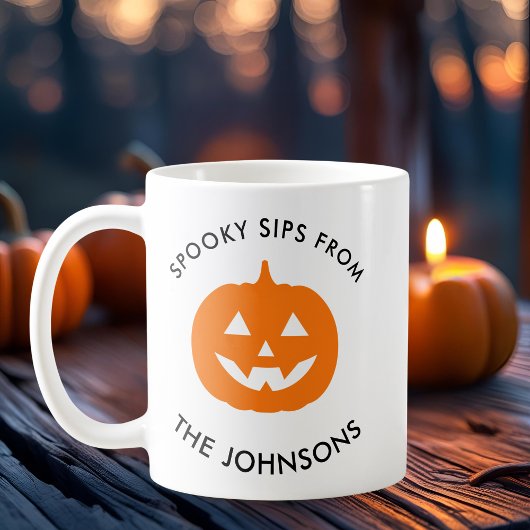 Minimalist Halloween Spooky Sips – Personalized Koffiemok