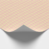 Minimalist Hand Drawn Wobbly Grid Check Yellow Cadeaupapier (Hoek)