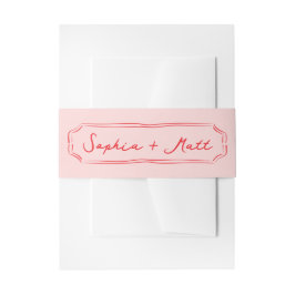 Minimalist Hand Written Wedding Invitation Uitnodigingen Wikkel