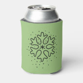 Minimalist handdrawn snowflake blikjeskoeler (Blikje Achterkant)