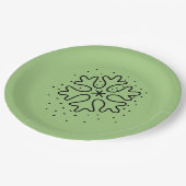 Minimalist handdrawn snowflake papieren bordje (Gekanteld)