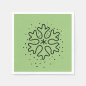 Minimalist handdrawn snowflake servet (Voorkant)