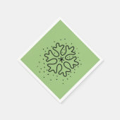 Minimalist handdrawn snowflake servet (Hoek)
