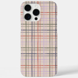 Minimalist HandDrawn Wobbly Grid Check Modern Love iPhone 16 Pro Max Hoesje
