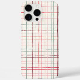 Minimalist HandDrawn Wobbly Grid Check Multicolor iPhone 16 Pro Max Hoesje